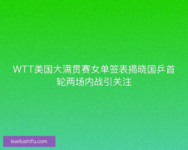 WTT美国大满贯赛女单签表揭晓国乒首轮两场内战引关注 WTT美国大满贯赛女单签表揭晓国乒首轮两场内战引关注